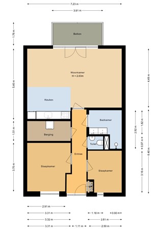 Floorplan - Coltbaan 23-58, 3439 NG Nieuwegein